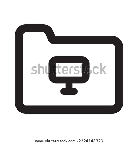 Folder Icon with Outline Style