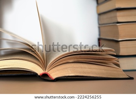 background from many books.  reading culture. open old book