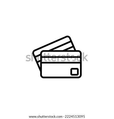 Credit card icon vector illustration. Credit card payment sign and symbol