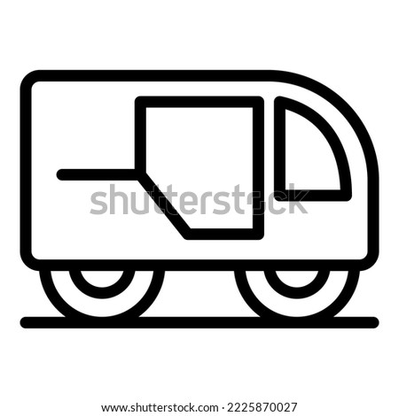 Myanmar tricycle icon outline vector. Old bike. Indian trishaw