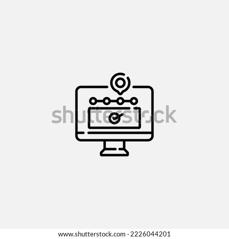 Tracking icon sign vector,Symbol, logo illustration for web and mobile