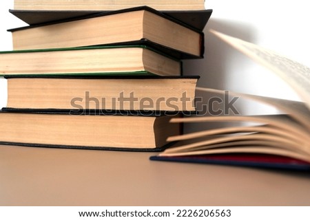 background from many books.  reading culture. open old book