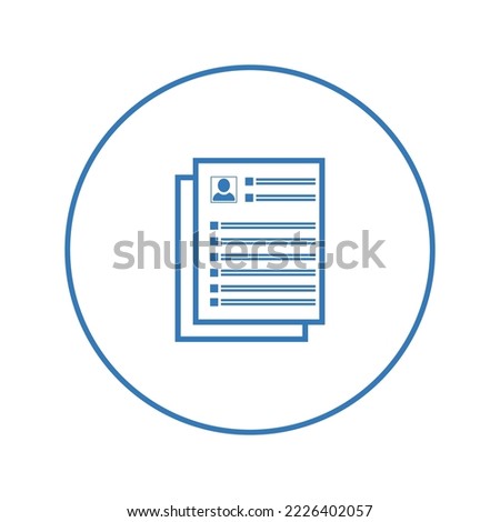 Document paper people note icon | Circle version icon |