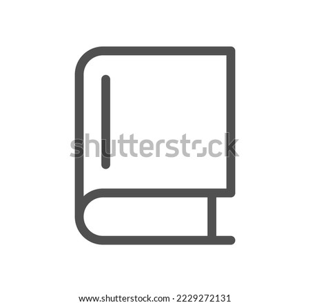 Book and learning icon outline and linear symbol.	

