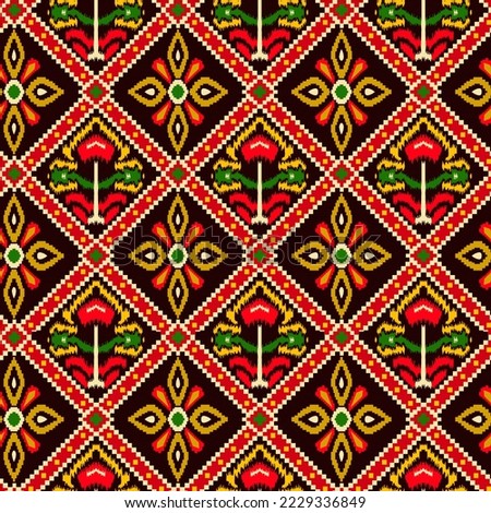 Textile digital motif pattern decor border ikat ethnic rugs mughal paisley abstract vintage design suitable for women clothing shirt digital duppata print in fabric textile wallpapers frames gift card
