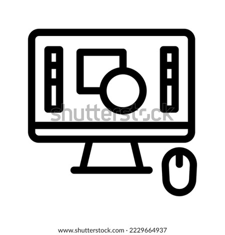 software design line icon illustration vector graphic