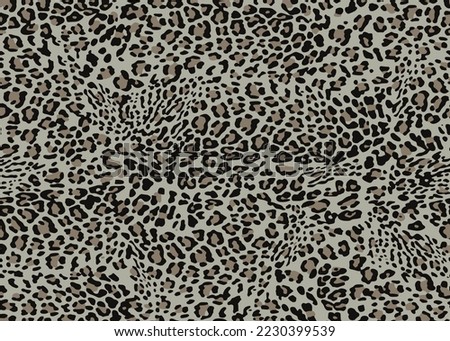 Full seamless leopard cheetah texture animal skin pattern. Textile fabric print. Suitable for fashion use. Vector illustration.