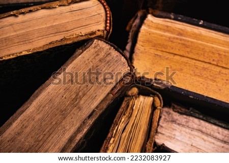 old books, collection of ancient manuscripts,	