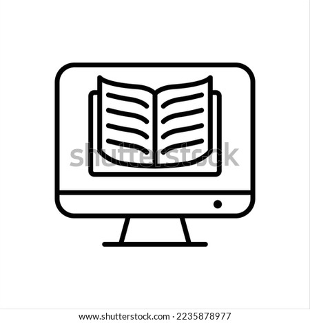 Online library icon vector graphic illustration