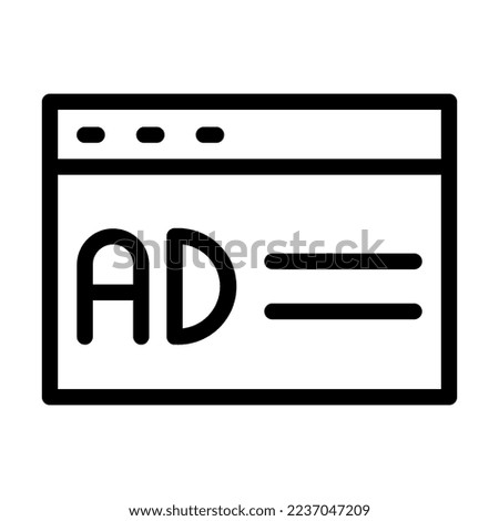 Advertising Vector Line Icon Design