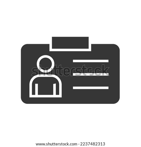 identification card ID vector icon