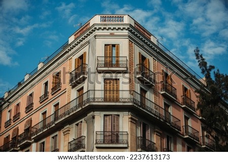 Architecture and historical buildings of Barcelona Spain 