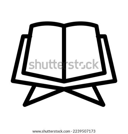 Holy Book Vector Line Icon Design