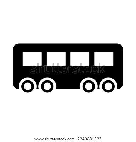 School bus silhouette icon. Bus going to school. Vector.
