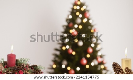 Christmas decorations on a table