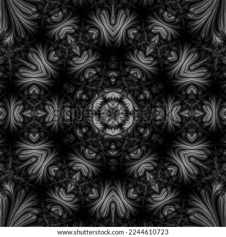 mandala Black and white vintage art, ancient Indian vedic background design artistic work, old painting texture with multiple mathematical shapes