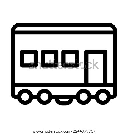 Wagon Vector Line Icon Design
