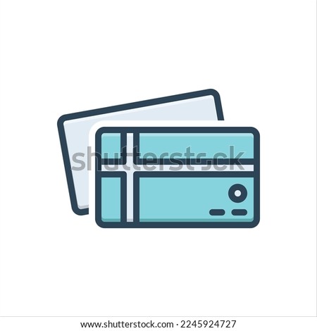 Vector colorful illustration icon for cards
