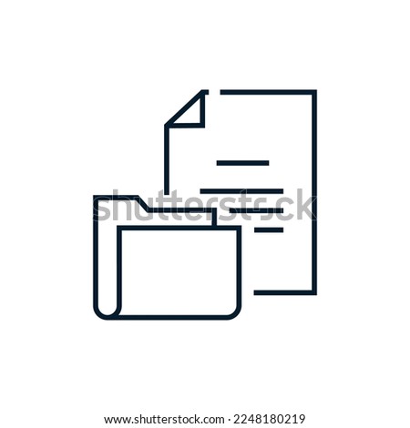 Business document organization concept. Vector icon isolated on white background.