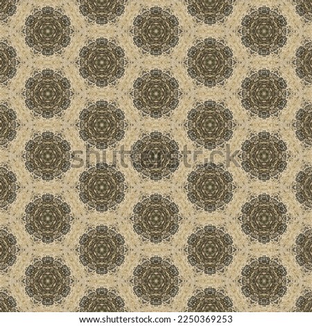 Brown hexagons seamless pattern as a popular design for carpet, textile, wallpaper, prayer mat, Batik