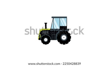 tractor element agriculture isolated on white background.