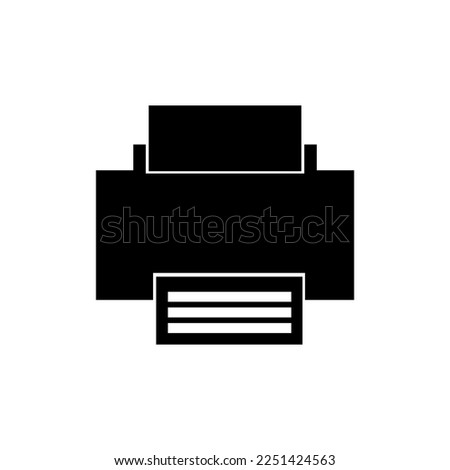 Icon printer in black and white