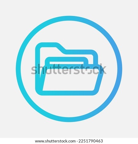 Folder icon in gradient style about essentials, use for website mobile app presentation