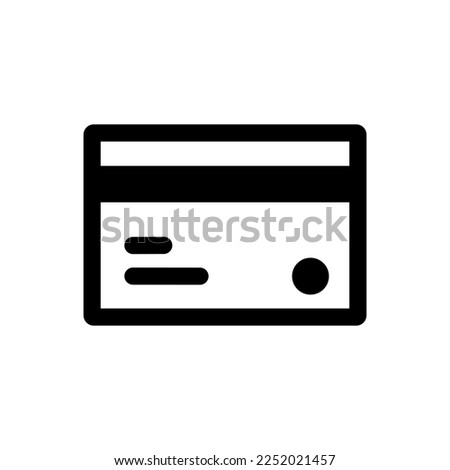 Credit card icon line isolated on white background. Black flat thin icon on modern outline style. Linear symbol and editable stroke. Simple and pixel perfect stroke illustration
