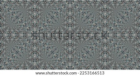 Abstract background with symmetric patterns in gray colors. Can be used for prints on fabrics and clothes, in the interior. 