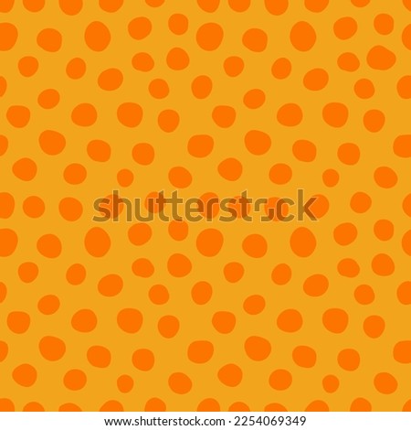 Yellow seamless pattern with orange spots