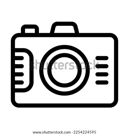 Digital Camera Vector Line Icon Design
