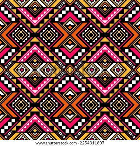 Geometric ethnic oriental pattern traditional design for background, wallpaper, wrapping, fabric, textile fashion wearing, Vector Geometric pattern illustration embroidery style. Geometric background.