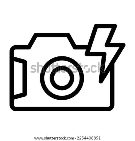 camera flash line icon illustration vector graphic