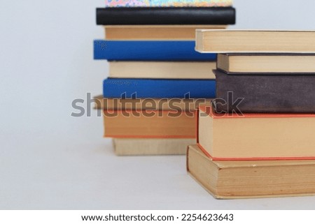 Pile of Books on white background