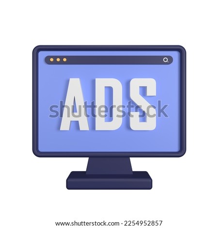 Advertising Computer 3D Render Illustration