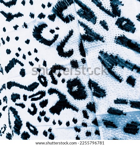 Black Animal Print Home Decor. Indigo Pattern Leopard. Cold Animal Print Fashion. Wildlife Art Illustration. Blue Abstract Leopard. Cheetah Abstract.