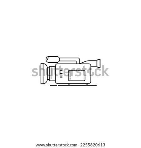Video camera icon isolated vector graphics