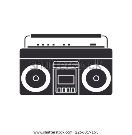 classic boombox icon,music player icon vector isolated on background