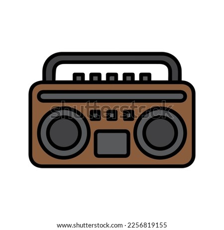 classic boombox icon,music player icon vector isolated on background