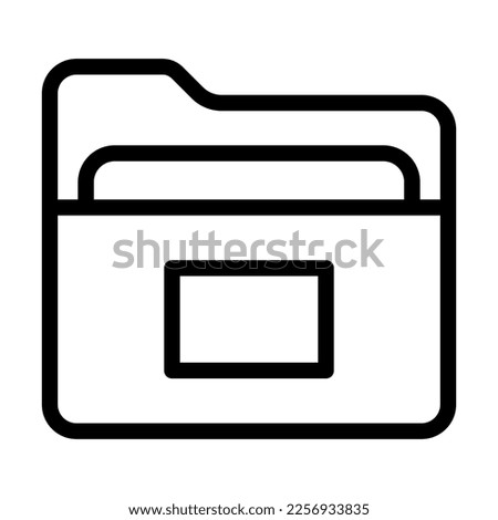 Folder Vector Line Icon Design