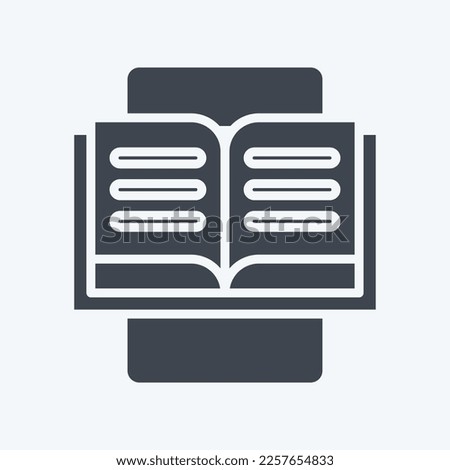 Icon E-Reading. related to Education symbol. glyph style. simple design editable. simple illustration