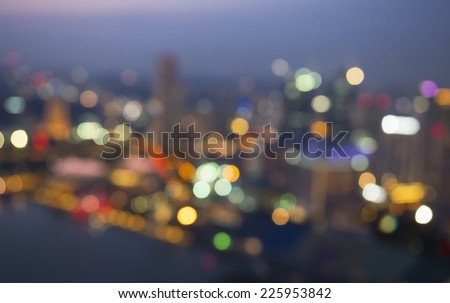 Blur light city scape bokeh Capital city background 