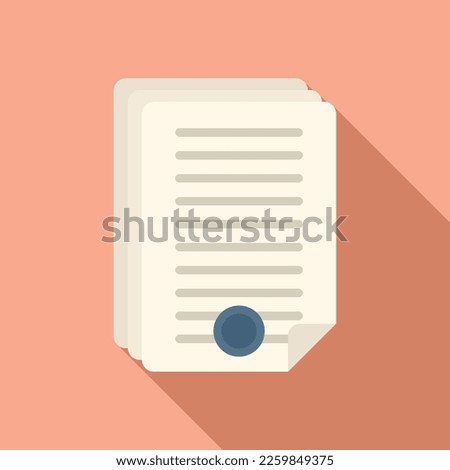 Seller contract icon flat vector. Call person. Phone contact