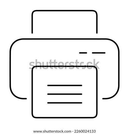 print printer icon on white background, vector illustration.
