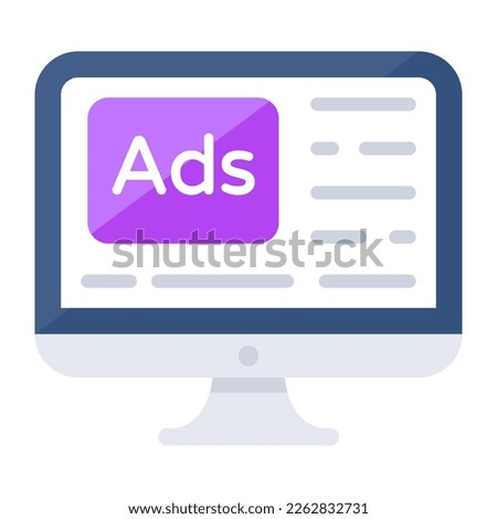 An icon design of online ad