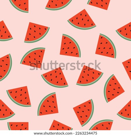 seamless pattern watermelon red fresh