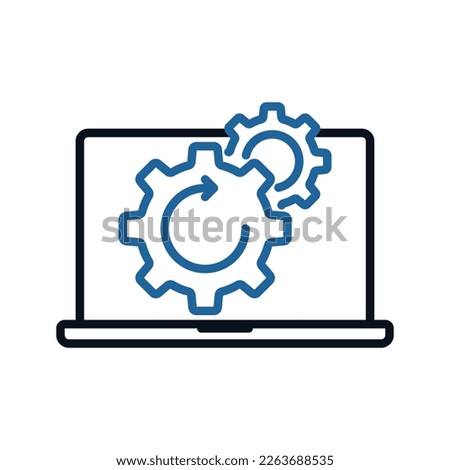 Update system icon. sign for mobile concept and web design. vector illustration