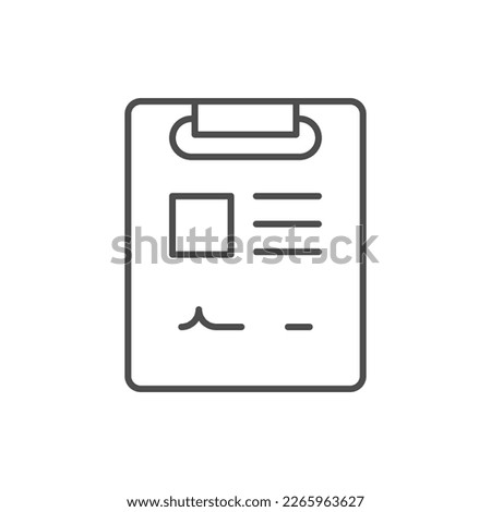 Clipboard with document line icon