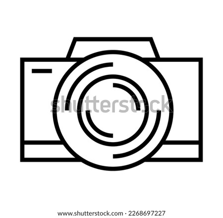 photo camera line icon isolated line, linear,