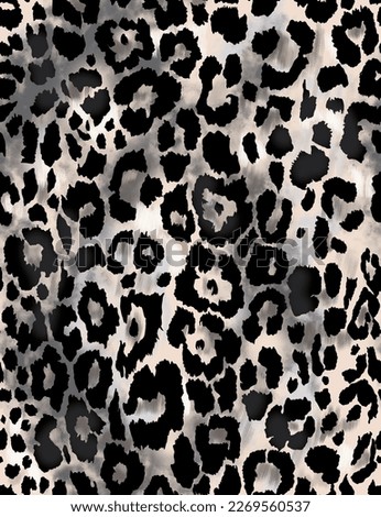 seamless motif pattern of leopard vintage colorful black and white detailed elements background. 